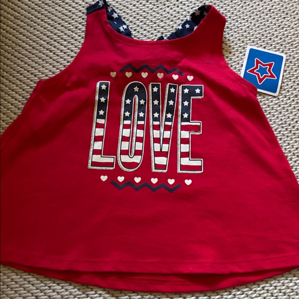 Top Love toddler girls size 2T 60% cotton 40% polyester sleeveless